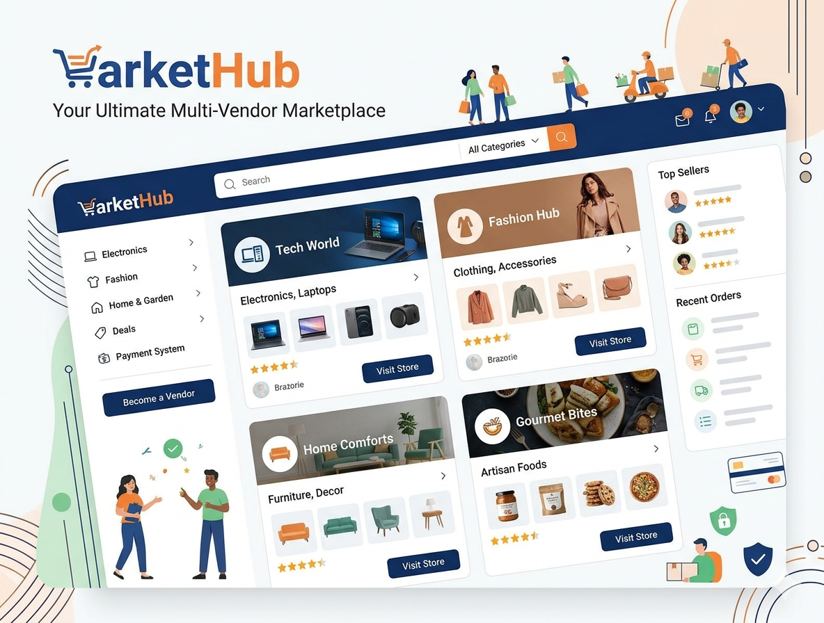 MarketHub Multi-Vendor Marketplace screenshot